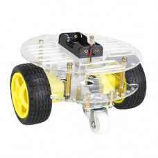Arduino Round Robot Smart Car Based 4 Wheels 2 Motors